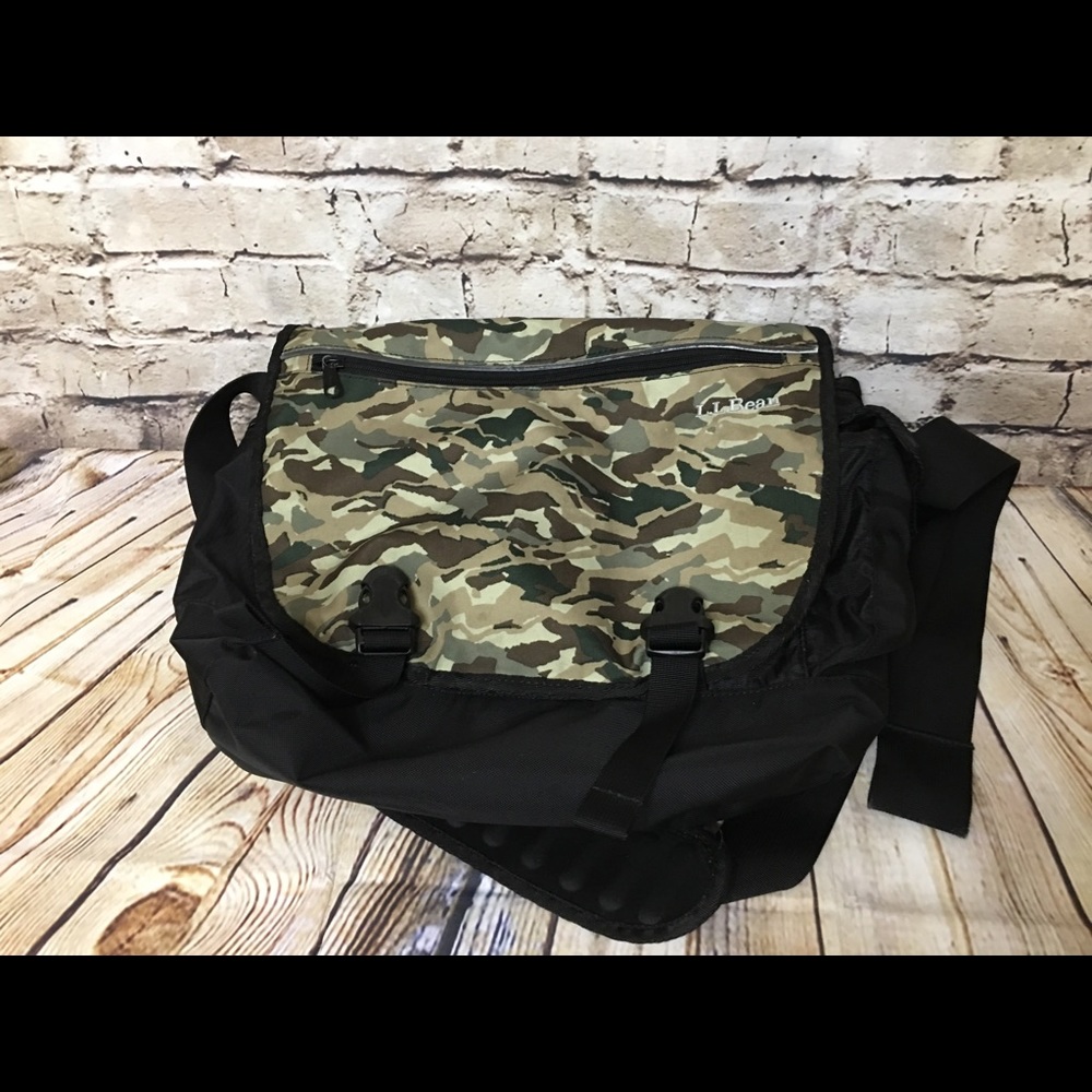 L.L.Bean Camo Messenger medium bag